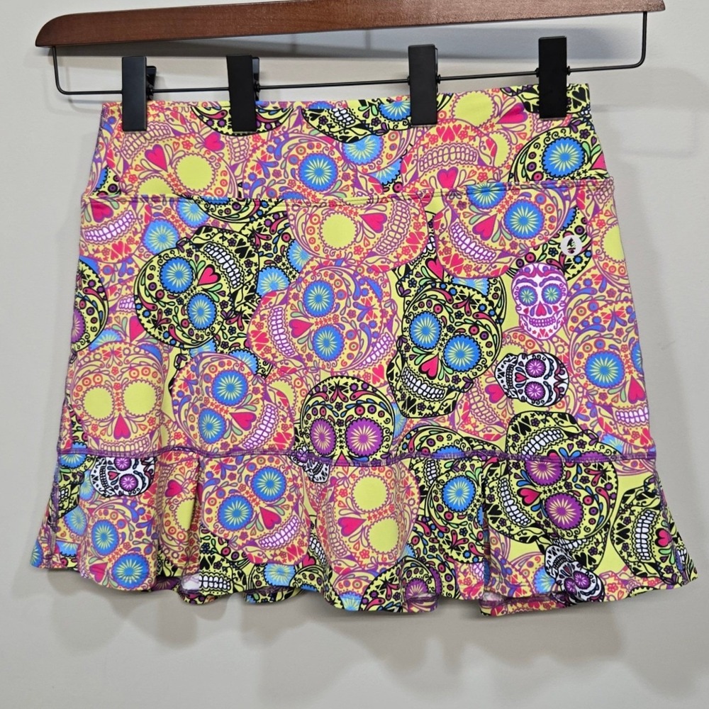Dona‎ Jo Glide Tennis Skort XL Pleated Ruffle Pickleball Golf Athleisure Pockets